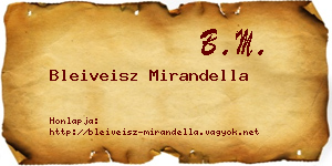 Bleiveisz Mirandella névjegykártya
